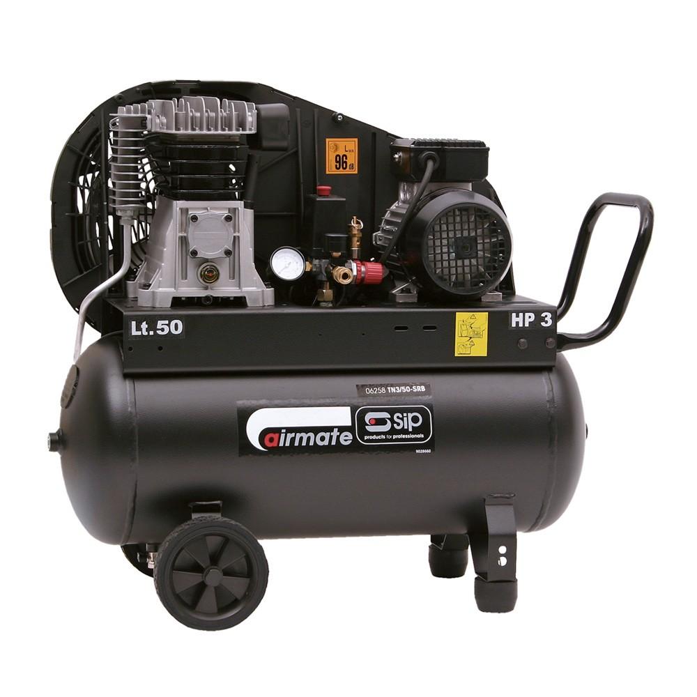 SIP 06258 Airmate Tn3/50-Srb Oil Lubricated Belt Drive Air Compressor - 145 Psi - MPA Spares