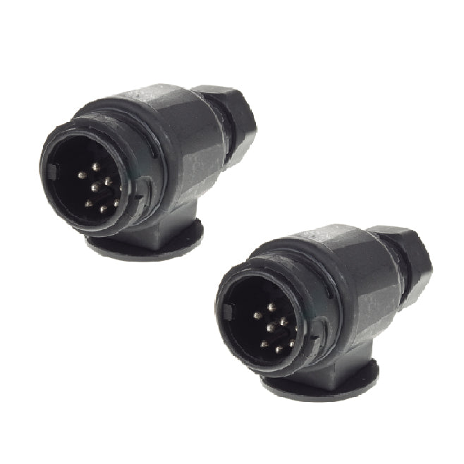 2 X Maypole 12V 8 Pin Plastic Plug (13 Pin Type Plug) - Trailer / Caravan