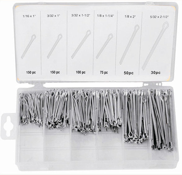 555 Pcs Split Pin Pack (1 - 4mm) - Cotter Pins