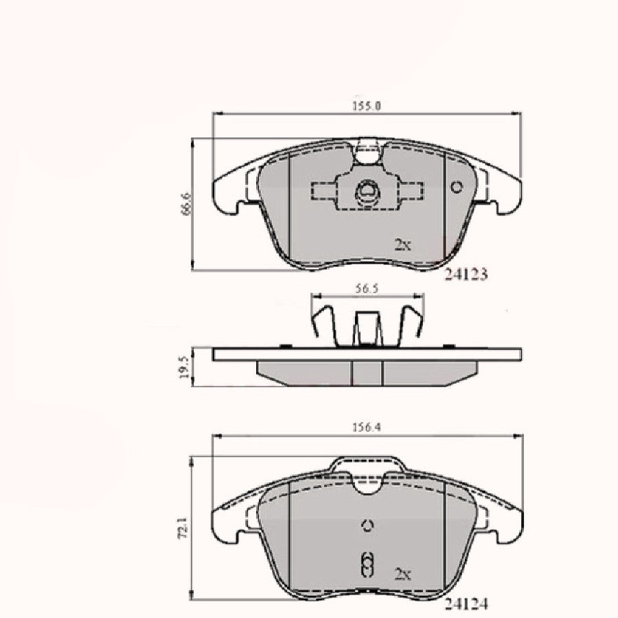 Front Brake Pads Ford Galaxy 06-, Mondeo 07-> - Adb01591 Pad1503 Mdb2860
