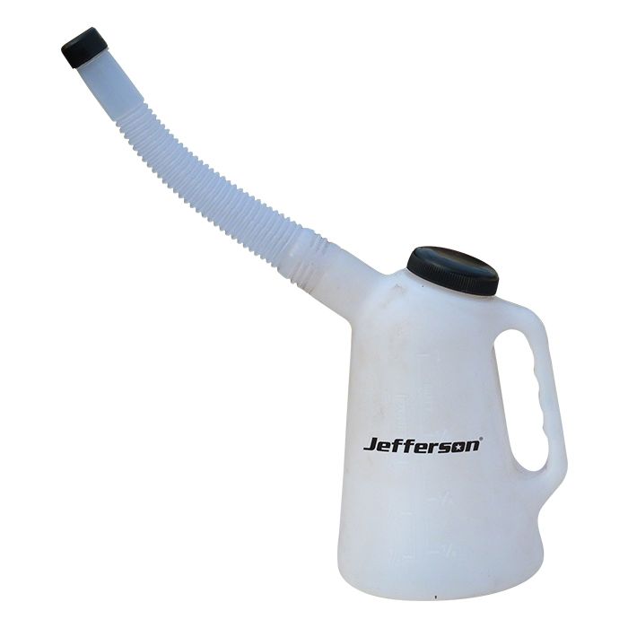 Jefferson 3 Litre Measuring Jug - Flexible Hose - Metric/US - Petrol/Diesel/Oil