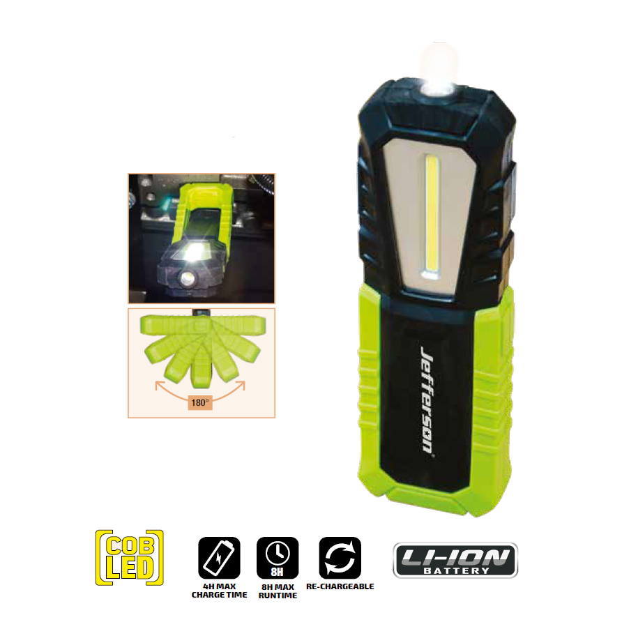 Jefferson 420 Lumens Rechargeable COB LED Inspection Lamp