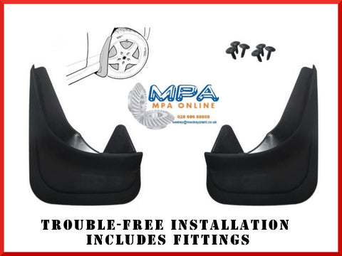 Front Mudflaps For Audi A1 A2 A3 A4 A5 A8- Moulded Universal Fit - MPA Spares