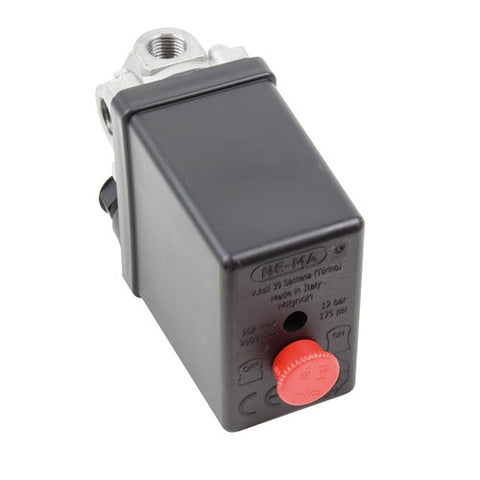 1-Way Mignon 1 Phase Air Compressor Pressure Switch - 1/4" BSP Bottom Entry