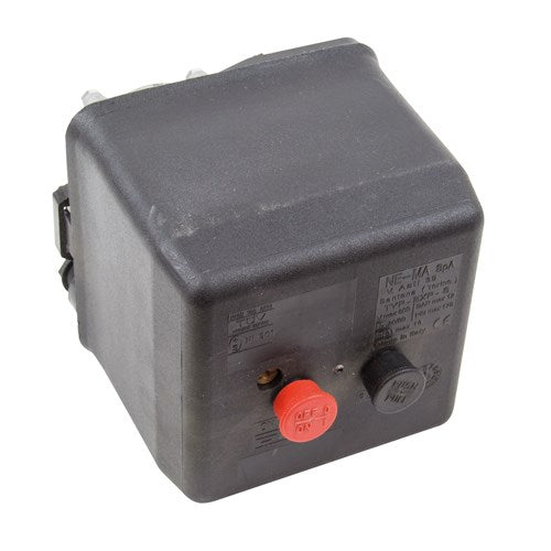 3 Phase 7A/14A TELE10 Air Compressor Pressure Switch - 1 Way, 1/4" BSP Bottom