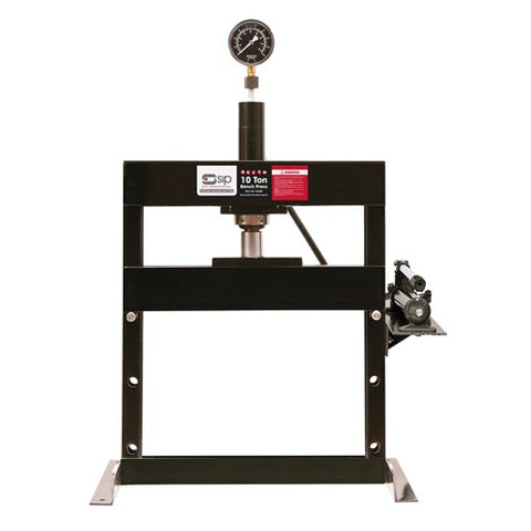 SIP 03650 10 Ton Steel Bench Mounted Press With Adjustable Workbed