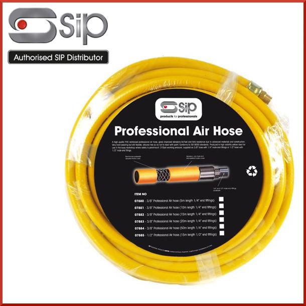 SIP 07882 3/8" Professional Air Hose 15M With 1/4" Fittings - 310 Psi - MPA Spares