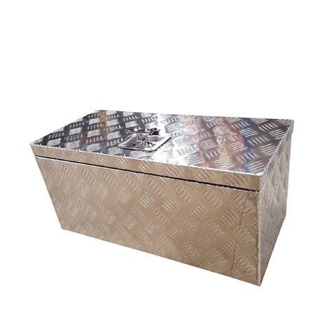 Aluminium Checker Plate Toolbox 26 x 12 x 12" Lockable with Keys Ifor Williams