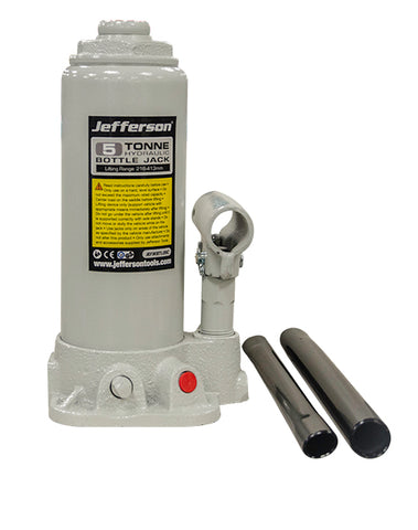 Jefferson 5 Tonne Hydraulic Bottle Jack - 216mm -> 413mm