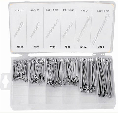 555 Pcs Split Pin Pack (1 - 4mm) - Cotter Pins