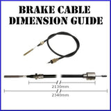 Pair of 2130mm/2340mm Threaded Brake Cable - Suits Knott Ifor Williams Trailer - MPA Spares