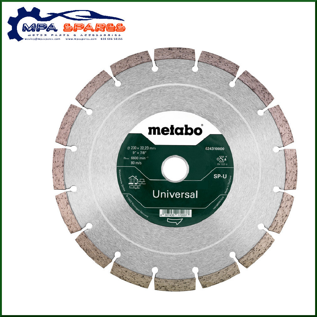 Metabo Angle Grinder Diamond Cutting Disc Universal, 230 X 22.23mm - 6.24310