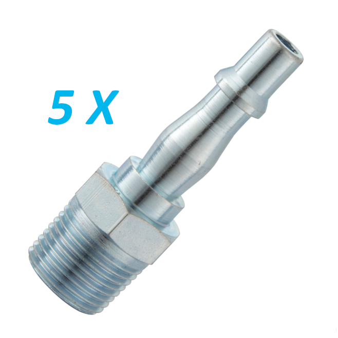 5 x PCL Adaptors 1/4" Male with R 1/4 Male Thread - ACA2593