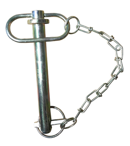 3/4" X 6" Towing Pin With Linch Pin & Chain Tractor Trailer Drop Handle