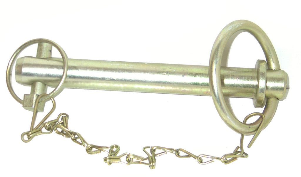 7/8" X 6" Towing Pin With Linch Pin & Chain Tractor Trailer Drop Handle
