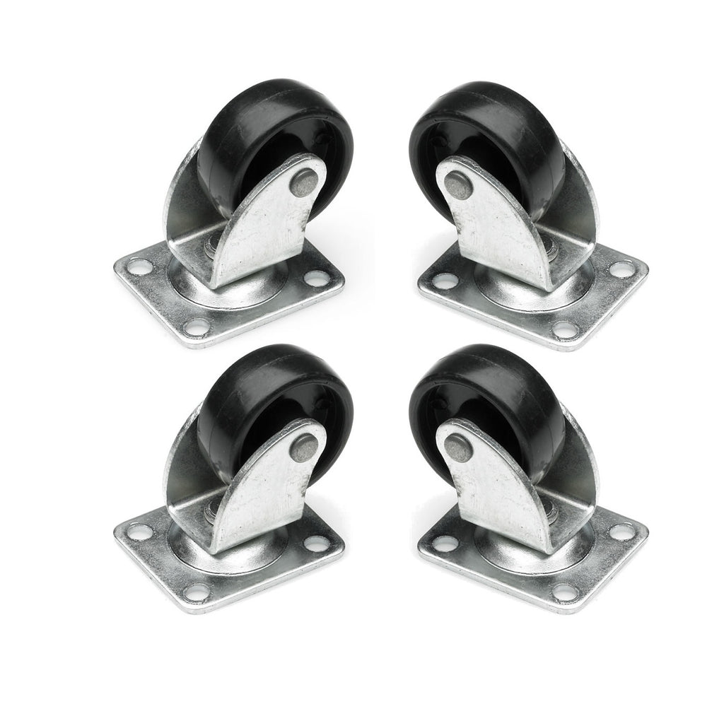 4 X 32mm Nylon Swivel Castors, Furniture, Office - 15 Kg Each