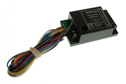 12 v 7 Way Bypass Relay Unit - for Trailer Caravan with Audible Buzzer