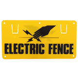 5 X Safety Warning Signs Electric Fence Yellow/Black 128 X 246mm