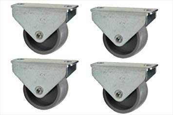 4 X 30mm Fixed Nylon Castors 30 Kg Each - Heavy Duty, Low Level (Castor, Caster)