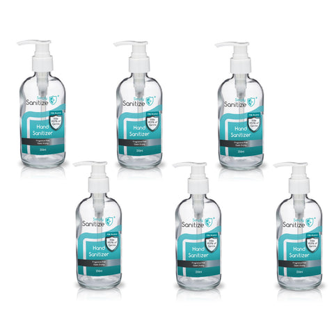 6 X Simply Hand Sanitizer 250ml Pump Action Antibacterial Gel 75% Alcohol