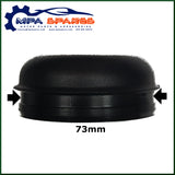 Set Of 2 73mm Push In Black Hub Cap Grease Dust Trailer Covers Knott - MPA Spares