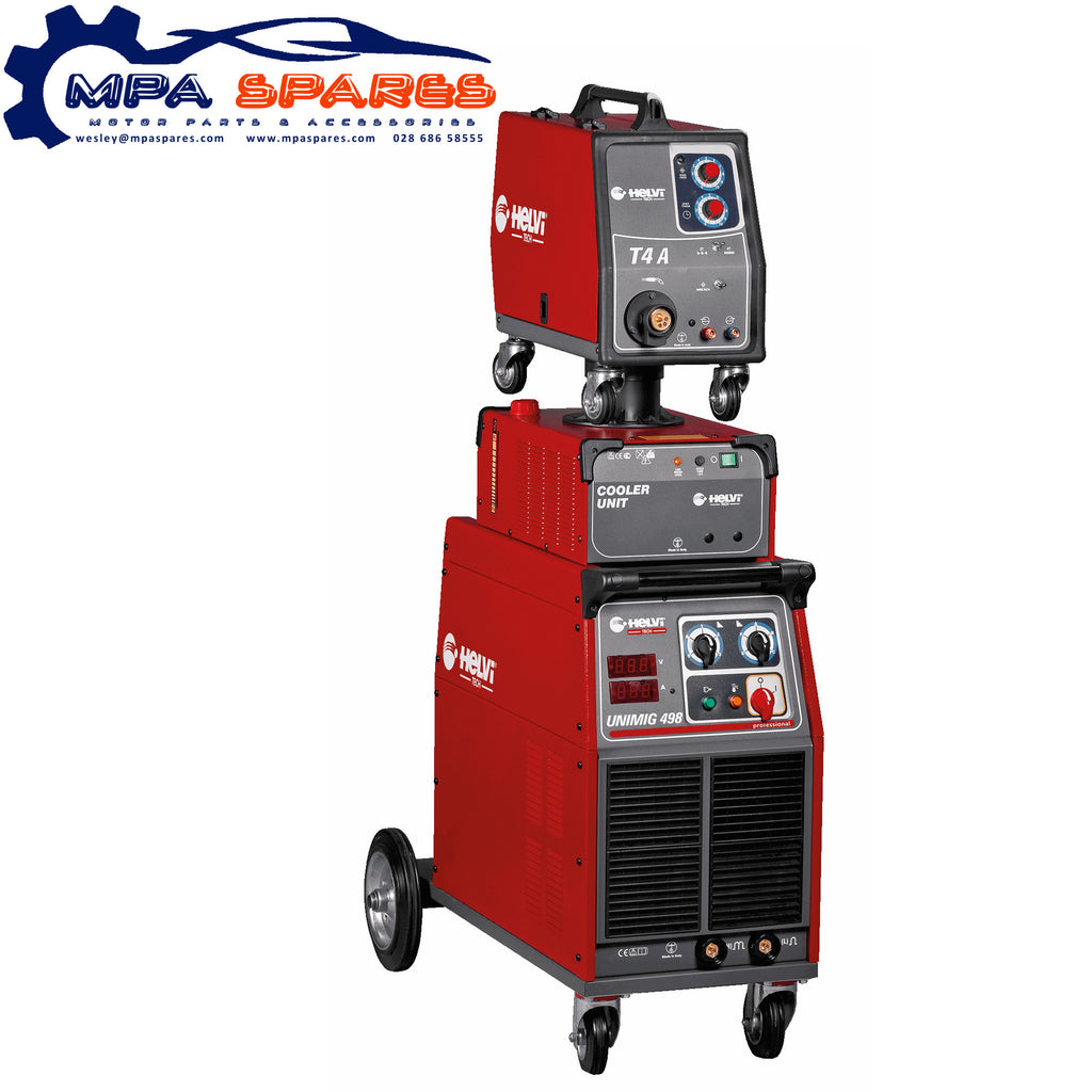 Helvi Unimig 498 MIG Welder, Feed Unit, Water Cooler & Interconnections - MPA Spares