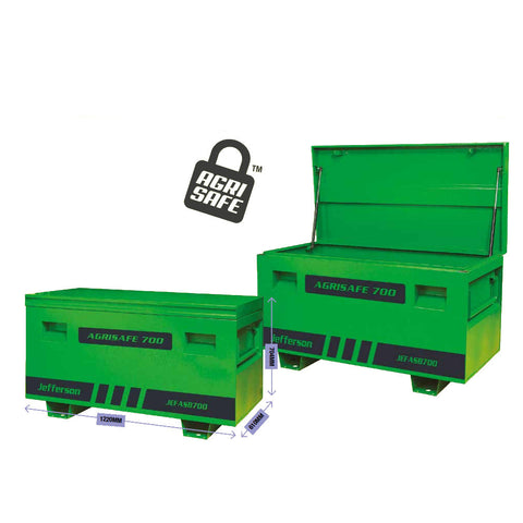 Jefferson 700mm Agrisafe High Truck Box - Steel Chest Sheilded Locking Points