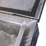 Aluminium Chequer Plate Tool Box - Lock, Water Trap, Ifor Williams (640X230X230)