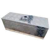 Aluminium Chequer Plate Tool Box - Lock, Water Trap, Ifor Williams (640X230X230)
