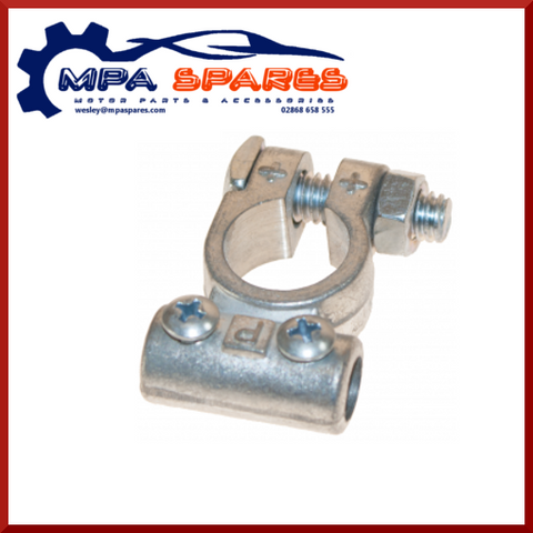 Pair Of Two Battery Terminal Clamps (2 X Positive) 60mmâ² 11mm Heavy Duty - MPA Spares