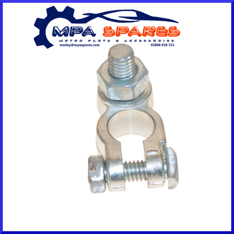 Pack Of 5 Battery Terminal Stud Type Clamps (5 X Negative) 10mm Stud Heavy Duty - MPA Spares