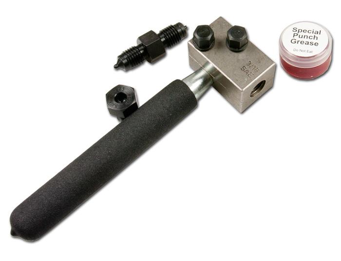 Handheld 3/16" Brake Flare Tool Kit With Grease - Professional In-Situ Use
