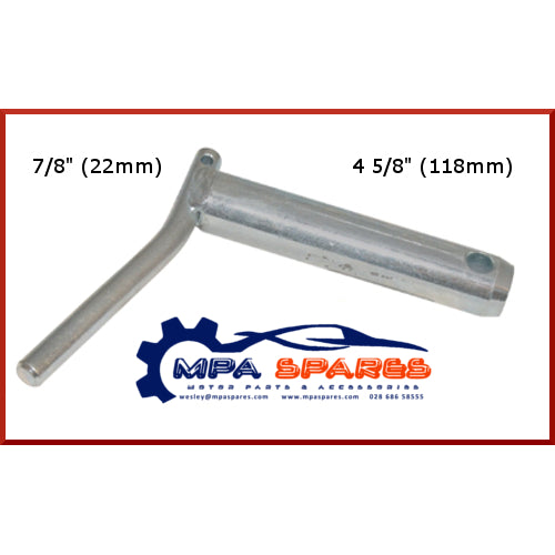 Tractor 7/8" (22mm) Cat 1 Top Link Double Shear Pin & Arm (118mm Useable) G4095A - MPA Spares