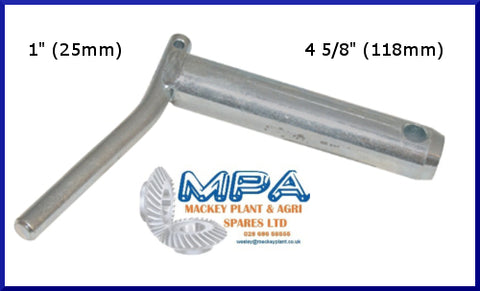 Tractor 1" (25mm) Cat 2 Top Link Double Shear Pin & Arm (118mm Useable) G4095B - MPA Spares