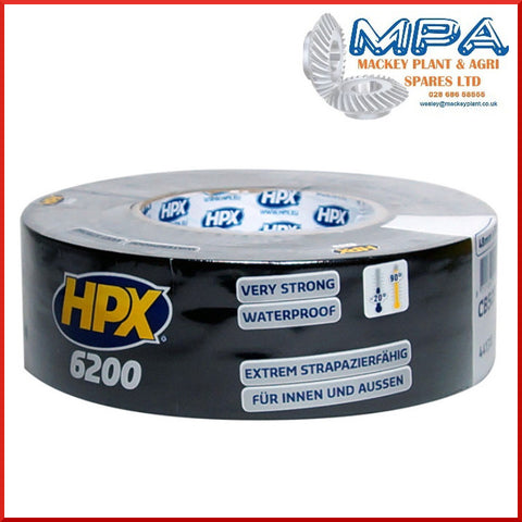 Duct Tape Waterproof Silver Black Gaffer Repair 48mm (2") X 25M - MPA Spares