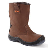 Xpert Invincible Steel Toe Cap Rigger Boot Leather Water Resistant (Brown)
