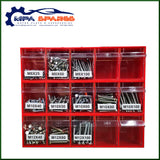 2275 PIECE NUTS & BOLTS VARIETY PACK WITH STORAGE BOXES - M6, M8, M10, M12 - MPA Spares