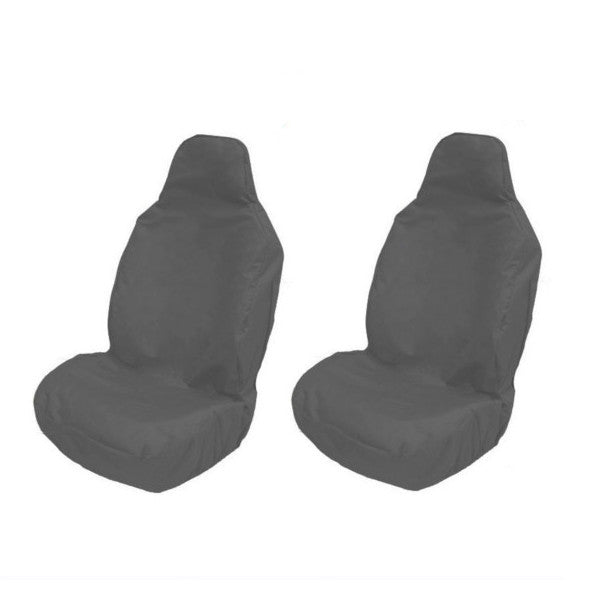 Twin Set Of Universal Seat Covers - Grey