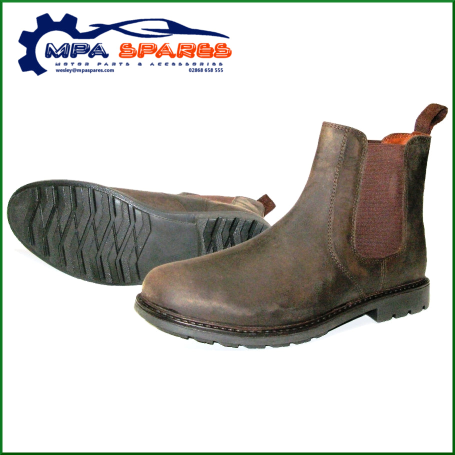 Fergus Brown Dealer Boot Durable Leather Waterproof (Brown) - MPA Spares