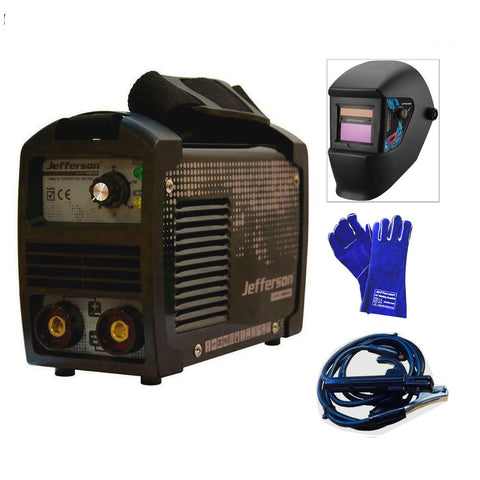 Jefferson 140Amp Mini Arc Welder With Auto Welding, Gloves & Helmet (230V)