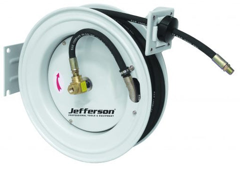 Jefferson 15 Metre 3/8" Auto Retracting Hose Reel - 1 Metre Fly Lead