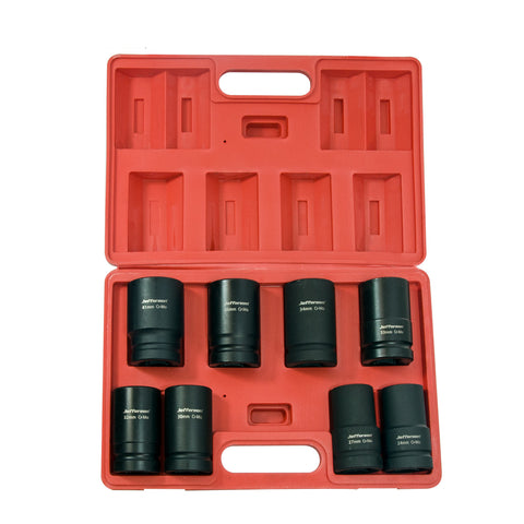 Jefferson 8 Piece 1" Deep Impact Socket Set - Metric 24mm->41mm