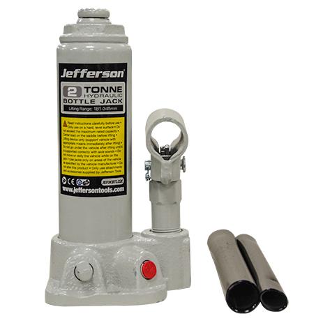Jefferson 2 Tonne Hydraulic Bottle Jack - 181mm -> 345mm