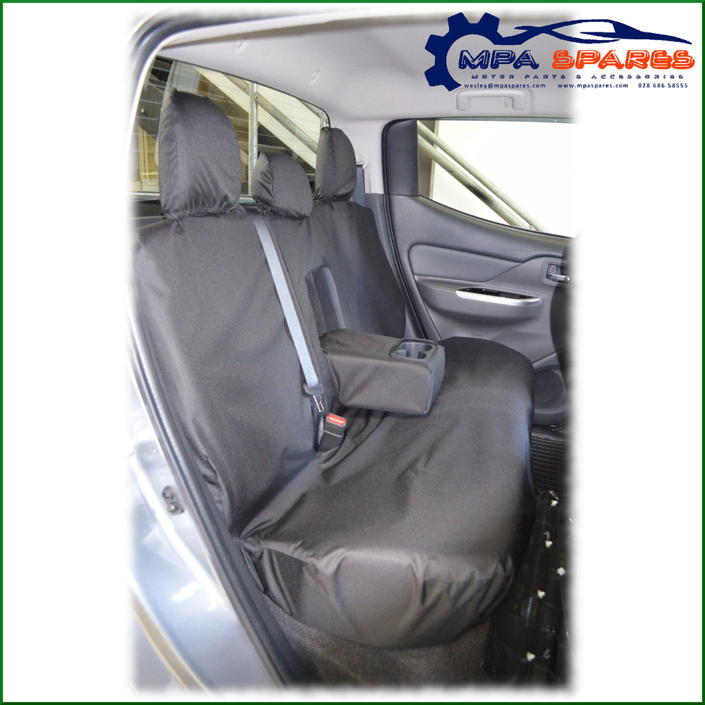 Mitsubishi L200 2015+ Rear Bench Waterproof Seat Cover (black)