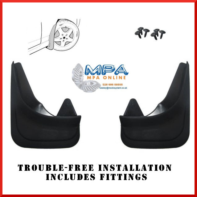 Front Mudflaps For Fiat Brava Bravo Punto - Moulded Universal Fit - MPA Spares