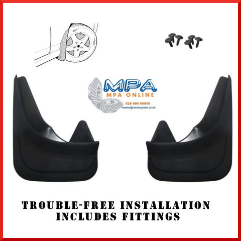Front/Rear Mudflaps For Volvo C30 S40 V40 - Moulded Universal Fit - MPA Spares