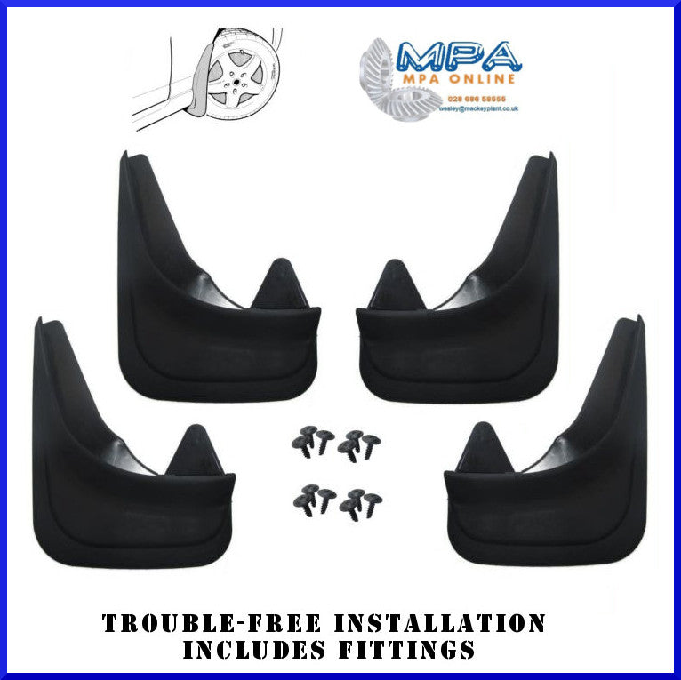 Set Of 4 Mudflaps For Fiat Brava Bravo Punto - Moulded Universal Fit - MPA Spares