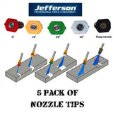 Set Of 5 Professional Male ¼" Quick Release Pressure Washer Nozzle Tips 4000Psi - MPA Spares