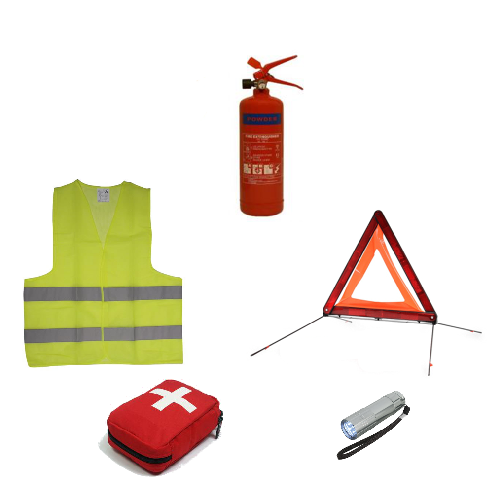 Roadside Emergency Assistance Kit Including 2Kg Dry Powder Fire Extinguisher