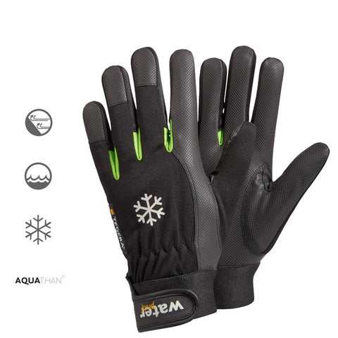 Tegera Synthetic Leather - Fleece Lined Winter Gloves - Wind and Waterproof - L,XL,XXL
